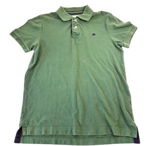 Vtg Aeropostale‎ Polo Mens Medium Green Short Sleeve Sun Faded Retro Preppy